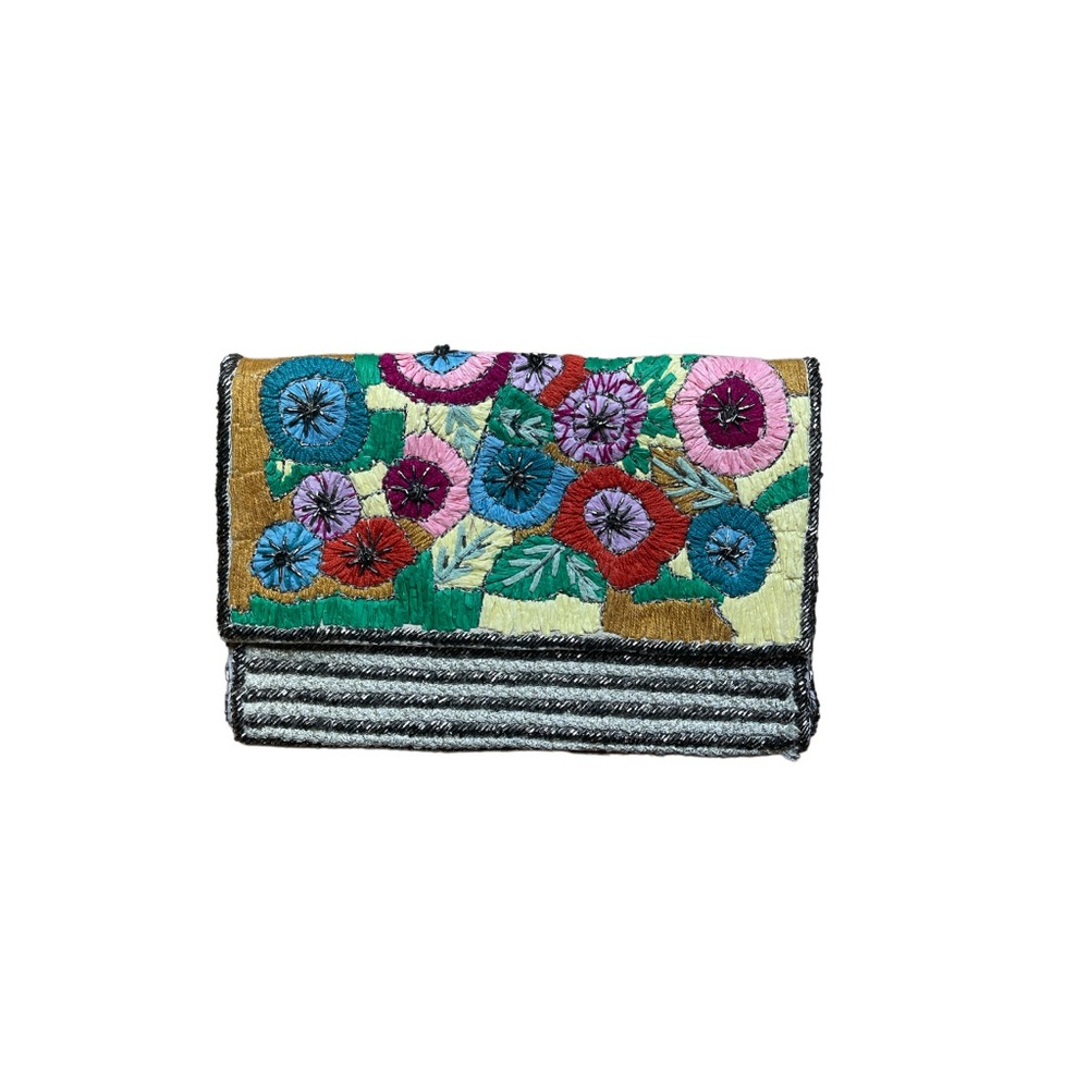 Zara Embroidered & Embellishments Floral Clutch
